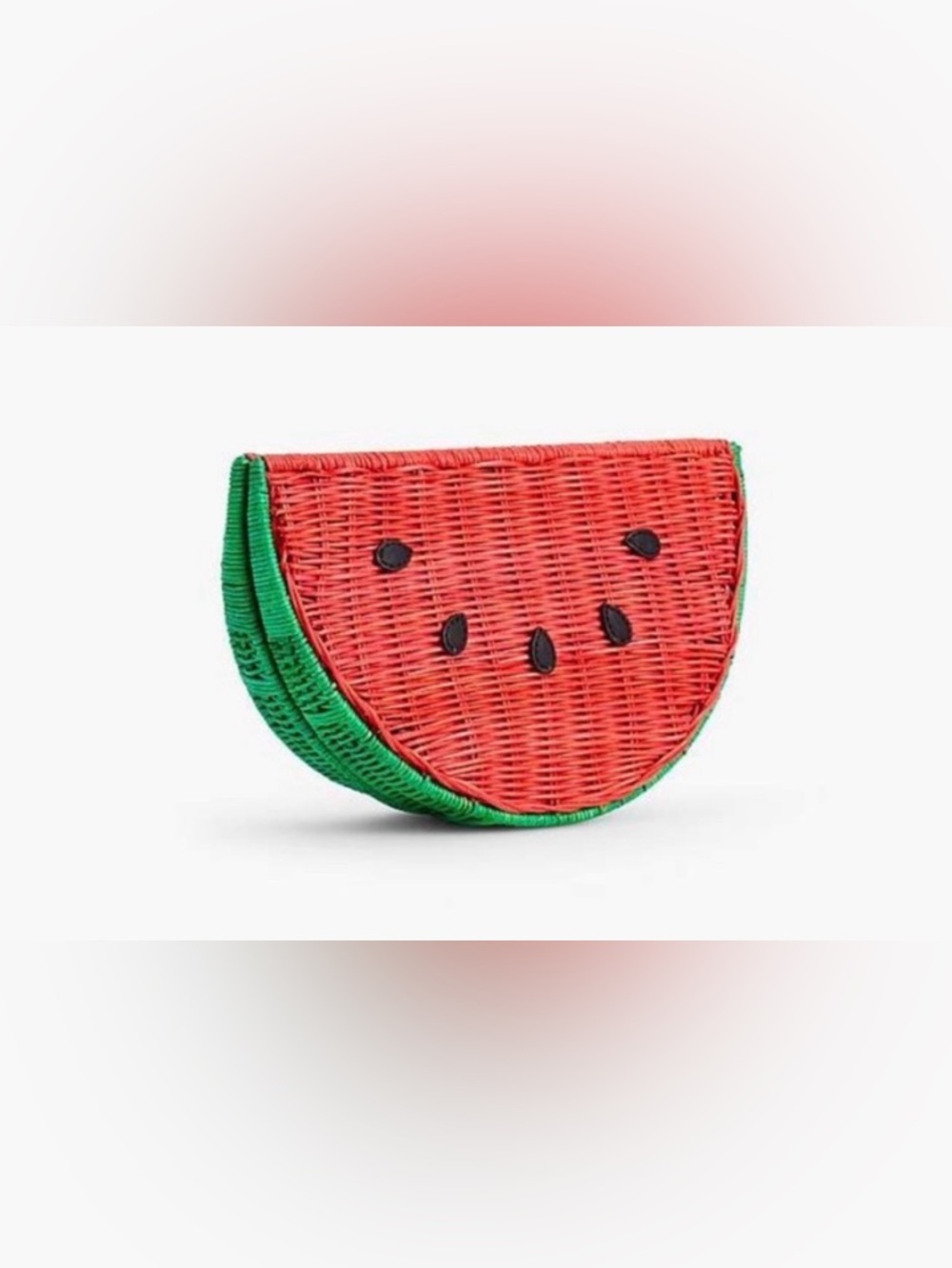NWT - Talbots Woven Wicker Watermelon Crossbody Bag - Picture 2 of 8